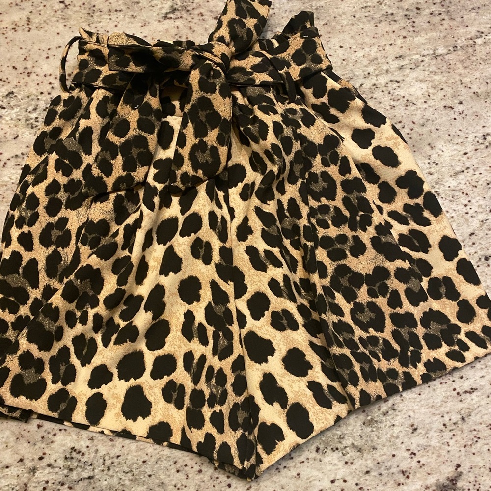 Zara cheetah shorts